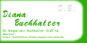 diana buchhalter business card